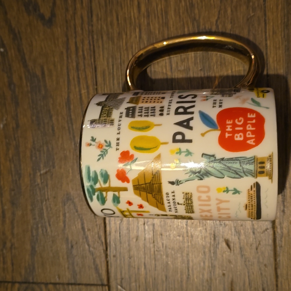 Rifle Paper Co. Bon Voyage Mug Travel Paris London Tokyo NY - Picture 5 of 9